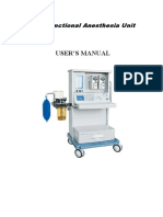 User'S Manual: Multifunctional Anesthesia Unit