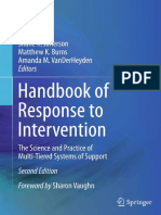 Handbook of Response To Intervention (Jimerson, Burns & VanDerHeyden, 2016)