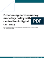 Broadening Narrow Money Monetary Policy With A Central Bank Digital Currency
