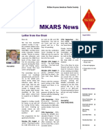 Mkars News: Letter From The Chair