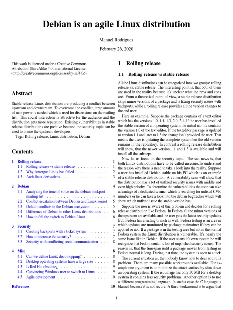 Agile Debian Linux Distribution Overview | PDF | Linux Distribution | Linux