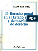 Libro Derecho Penal Estado Social y Democratico Derecho Santiago Mir Puig