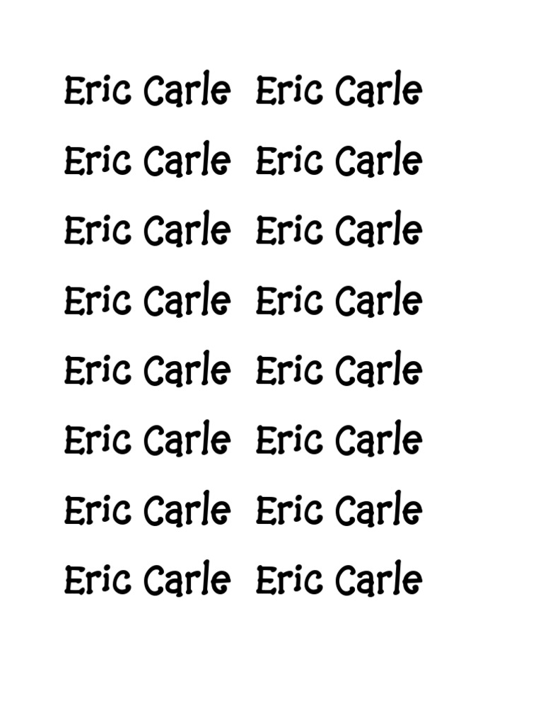 Eric Carle Book Scripts and Clipart | PDF | Spider | Flowers