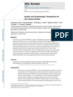 HHS Public Access: Glutamate Dysregulation and Glutamatergic Therapeutics For PTSD: Evidence From Human Studies