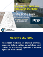 Interpretación del análisis químico del agua de riego