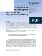 Understanding The Role of Artificial Intelligence in Personalized Engagement Marketing