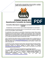 Questionario Conselho - Censo SUAS 2019