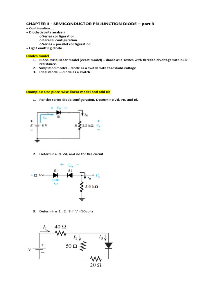 Chapter 3 - Semiconductor PN Junction Diode - Part 3: Diodes Model ...