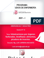 Intoxicaciones por órganos fosforados y anafilaxia