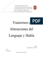 Alteraciones Del Lenguaje y Habla