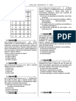 Simulado Geografia 3o anos questões