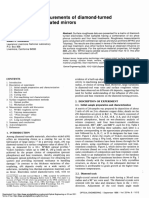 Surface Finish Measurements of Diamond - Turned