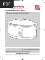 Sear and Stew Slow Cooker: Please Read and Keep These Instructions For Future Use