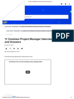 11 Common Project Manager Interview Questions and Answers