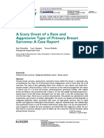 A Scary Onset of A Rare and Aggressive Type of Primary Breast Sarcoma: A Case Report