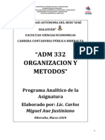 Plan Analitico Om 2020