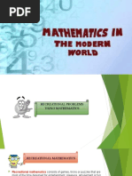 Lesson 3. Recreational Mathematics