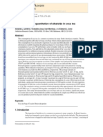 Identification & Quantitation of Alkaloids in Coca Tea