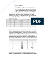 Problemas de balance de línea: 8 casos resueltos