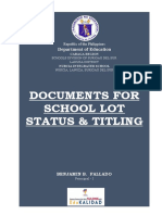 Documents For School Lot Status & Titling: Department of Education