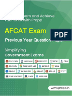 Afcat Exam: Previous Year Question Paper