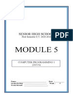 CP1 Module 5 Primitive Data Variables Assignement - Docx N