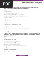 NCERT Solutions For Class 12 Physics Chapter 3 Current Electricity