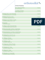 Lower Extremity Functional Scale Summary