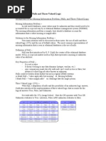 Nulls Three Valued Logic Notes