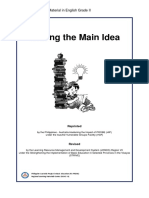 Getting The Main Idea: A Teacher Support Material in English Grade II