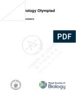 British Biology Olympiad: Sample Paper Answers