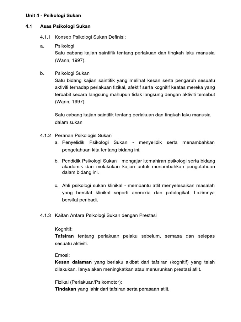 Kuliah 5 Psikologi Sukan Pdf