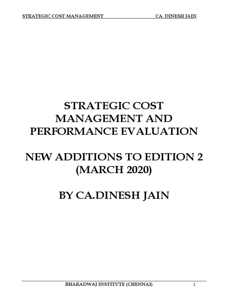 Strategic Cost Management Guide | PDF | Strategic Management ...