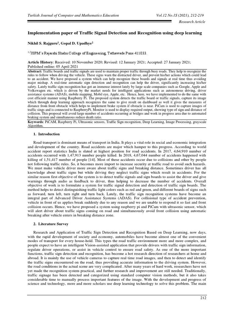 Traffic Signal Detection with Deep Learning | PDF | Deep Learning | Traffic