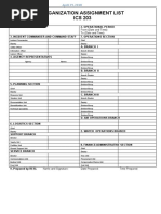 Organization Assignment List ICS 203: From (Date and Time) : To (Date and Time)