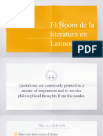 El Boom de La Literatura en Latinoamerica