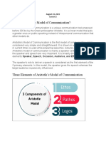 What Is Aristotle's Model of Communication?: August 23, 2021 Lesson 2