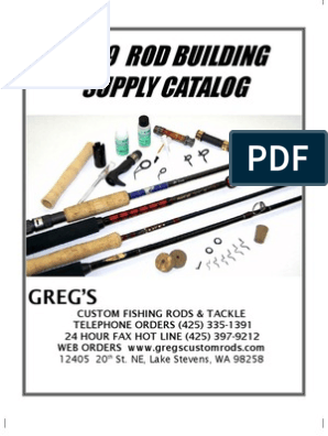 2009 Rod Building Supply Catalog: Greg'S, PDF, Fishing Rod