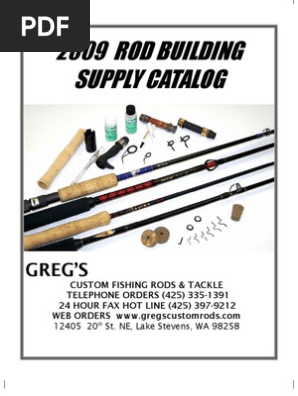 2009 Rod Building Supply Catalog: Greg'S, PDF, Fishing Rod