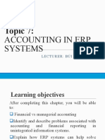 Topic 7:: Accounting in Erp Systems