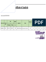 Certificate of Analysis: Producing Testing KG