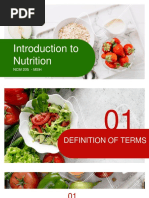 Introduction To Nutrition: NCM 205 - MSH