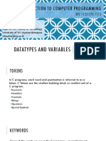 ICP - Topic 2 - Data Types and Variables