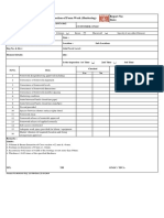 Report No: Date: Check List For Inspection of Form Work (Shuttering)