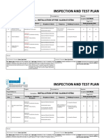 Inspection and Test Plan: Installation of Fire Alarm System