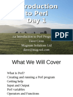 To Perl Day 1