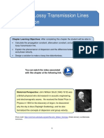 Lossy Transmission Lines & Dispersion