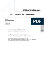 Operation Manual for Split System Air Conditioners