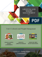 Lifestyle and Weight Management: Unit 1