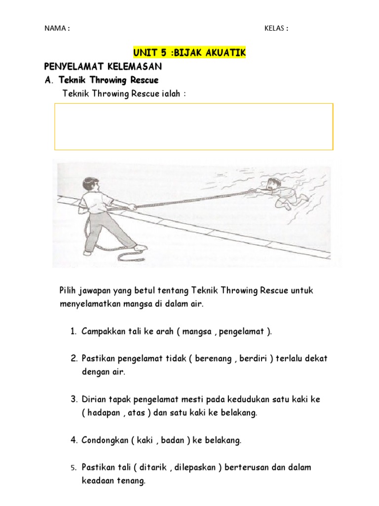 UNIT 5 Throwing Rescue | PDF | Kesehatan Holistik